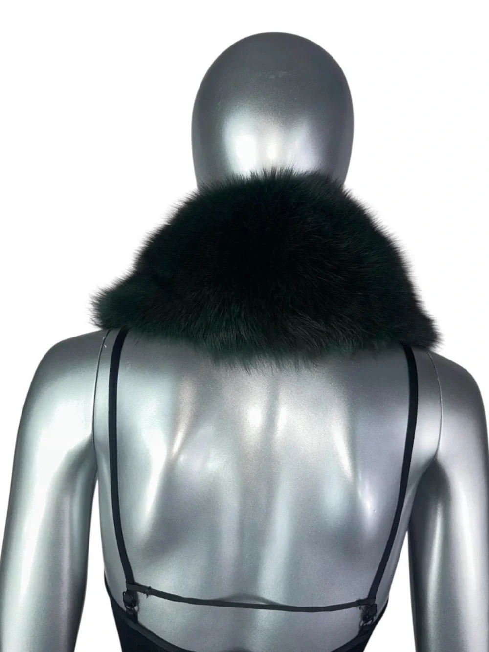 EMERALD GREEN FOX  Shawl Collar, 30” L, Certified Vintage Fur